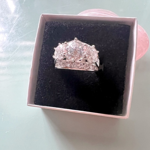 .925 Epihany CZ Platinum over Sterling Silver Ring by QVC - Picture 3 of 9